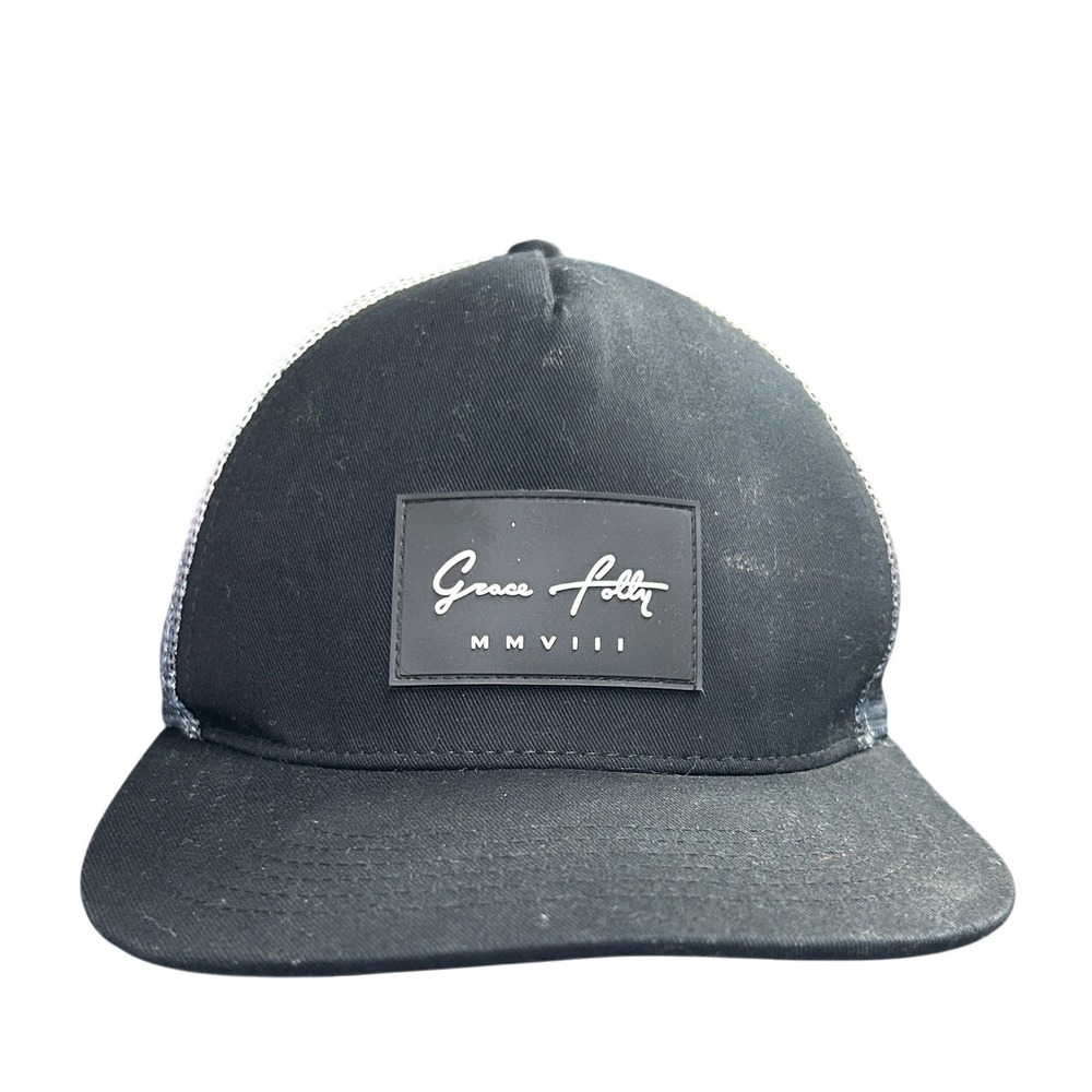 Grace Folly Trucker Hat Patch Mesh‎ Snapback OSFA Black Skater Surf Gorpcore